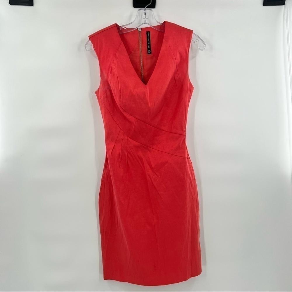 W118 Walter Baker orange bodycon sleeveless dress size XS